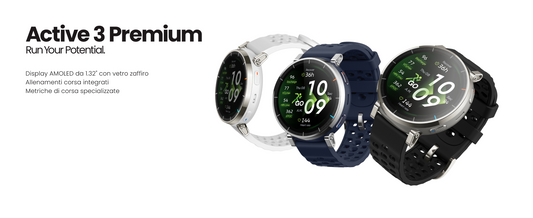 Amazfit presenta Active 3 Premium: trasformare il movimento quotidiano in progressi significativi per i runner principianti